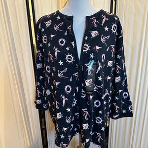 Liz Claiborne Black and White Blouse